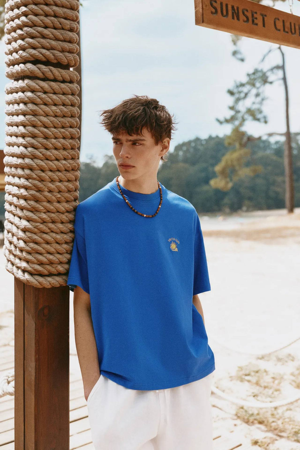 Rare Sunny P&B shirt featuring a bright, colorful design with a casual fit and stylish palm motif.