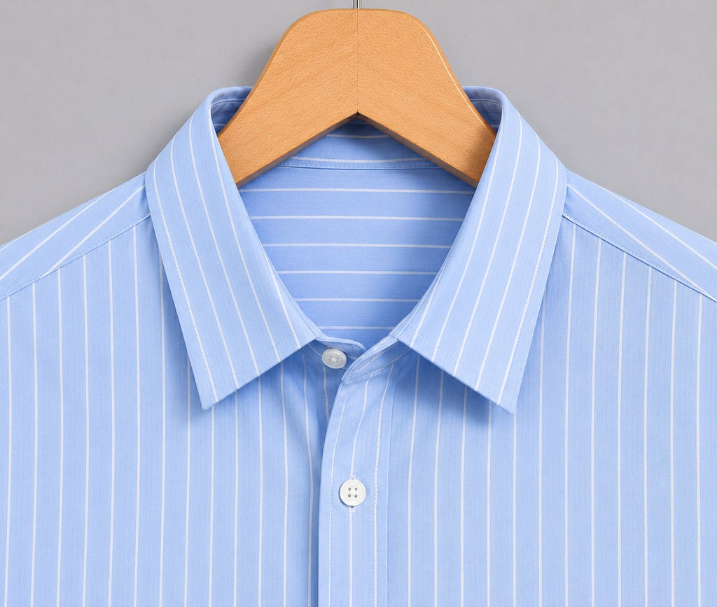 Rare boxy fit striped shirt featuring a classic pattern, casual style, and comfortable fabric, shown on a plain background.