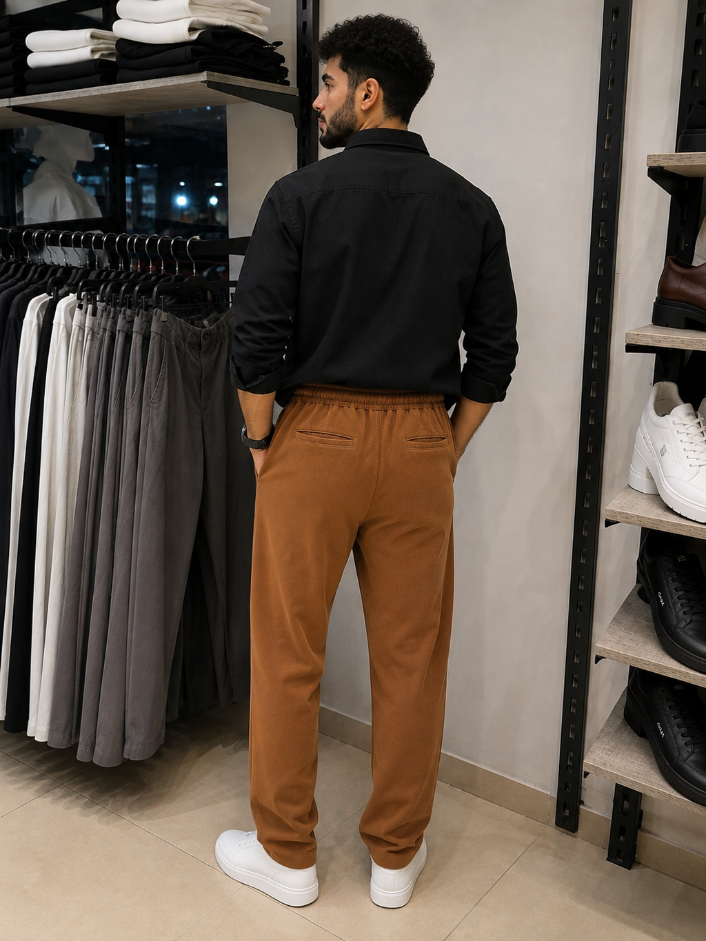 Rare linen pant featuring a relaxed fit and natural texture, shown in a neutral color on a white background.