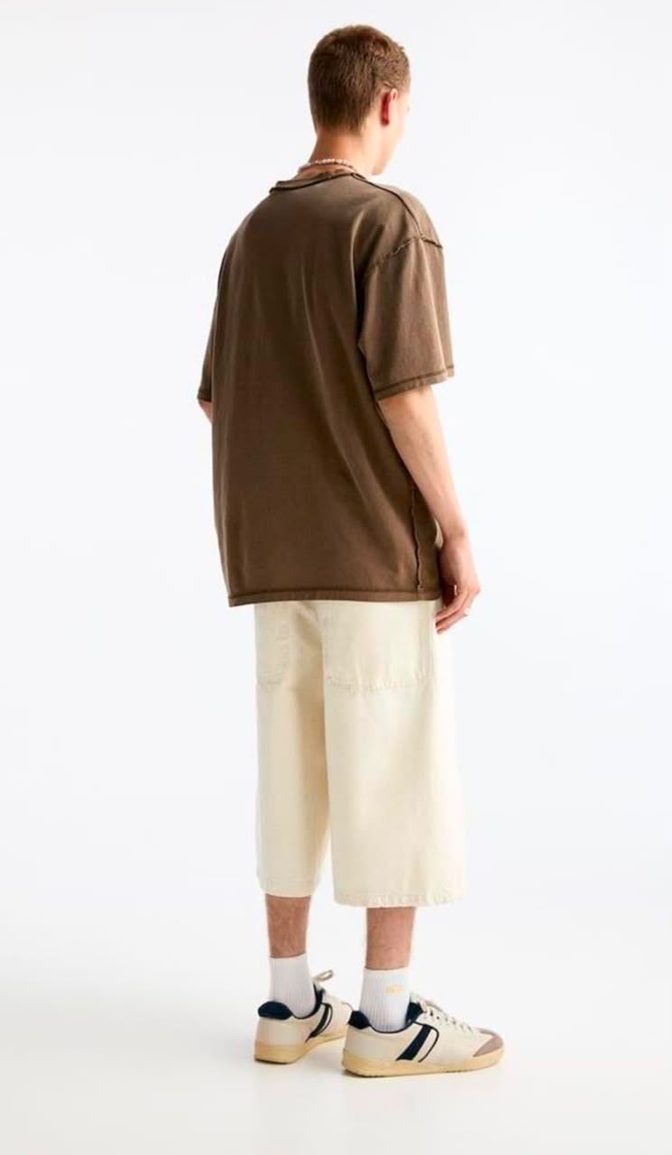 Rare Centaur Graphic Oversized T-shirt in washed brown with bold centaur illustration on front, casual and stylish men's tee.