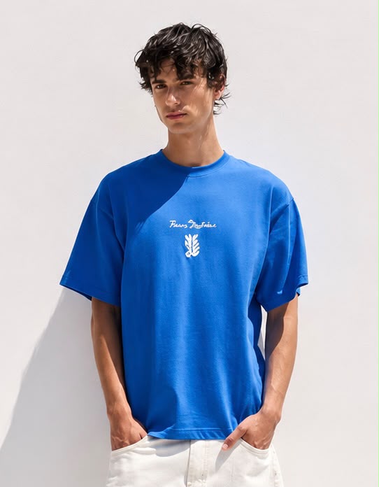 Royal blue Henri Matisse graphic T-shirt by rare featuring a vibrant artistic print on soft cotton fabric.