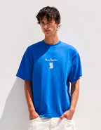 Royal blue Henri Matisse graphic T-shirt by rare featuring a vibrant artistic print on soft cotton fabric.
