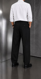 Rare Old Money Classic Pants, men's tailored trousers in neutral fabric, shown in a front view with belt loops and tailored fit.