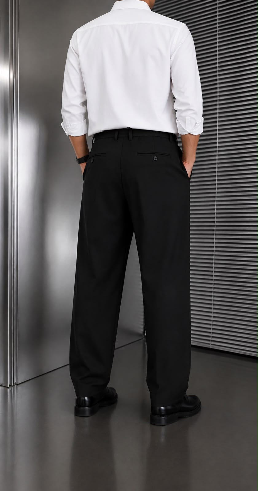 Rare Old Money Classic Pants, men's tailored trousers in neutral fabric, shown in a front view with belt loops and tailored fit.