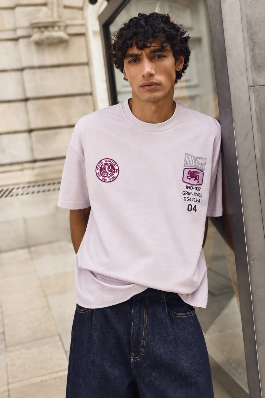 Rare Rail Road Tee in black, featuring a classic crew neck and railroad graphic design, displayed on a flat lay.