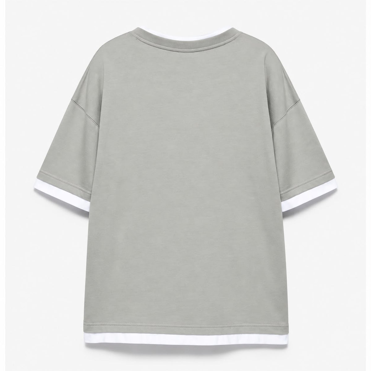 Rare Ringer P&B T-shirt featuring a classic design with contrasting collar and sleeve trim, laid flat on a white background.